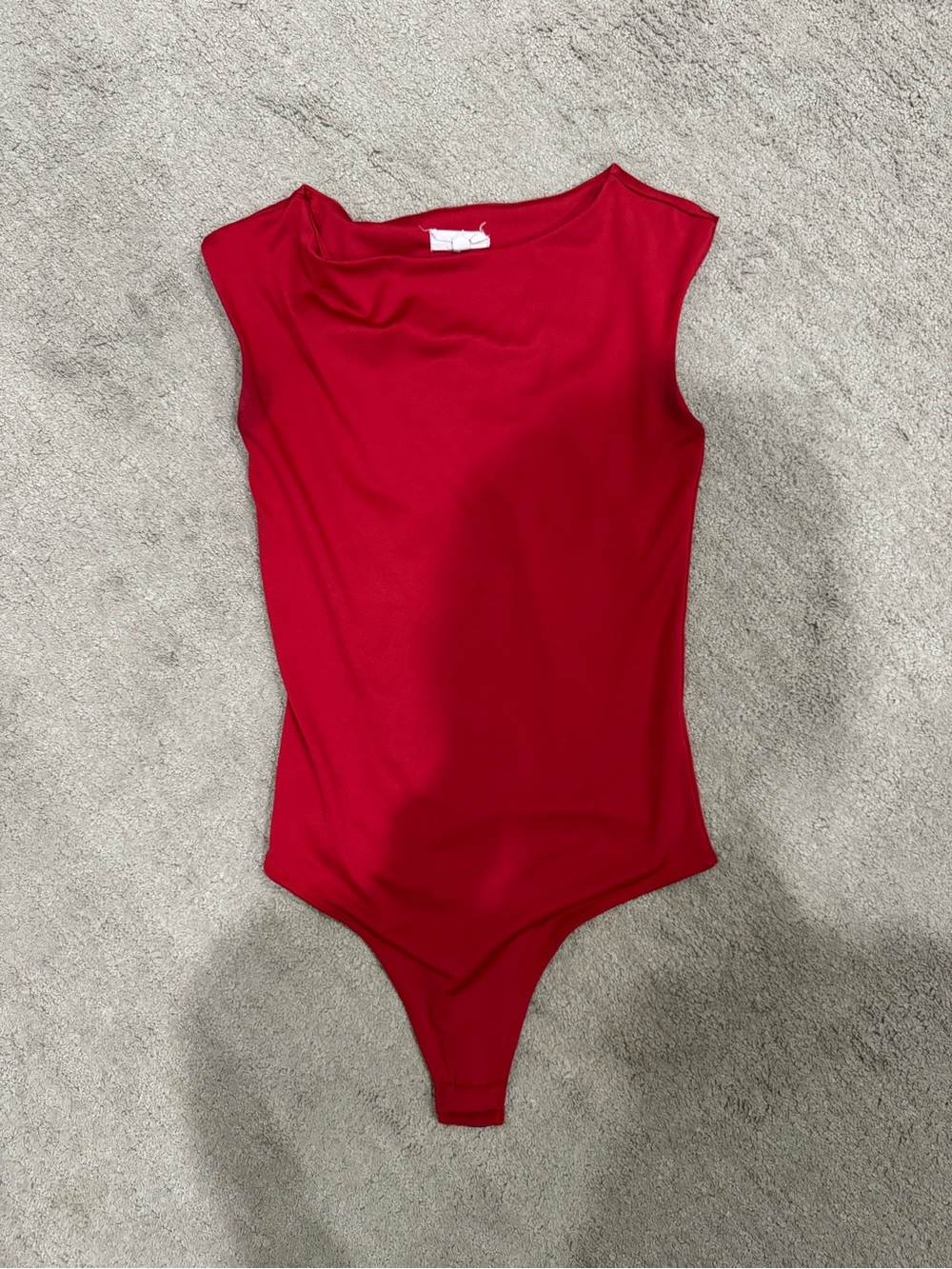Classic Red Sleeveless Bodysuit for Women
